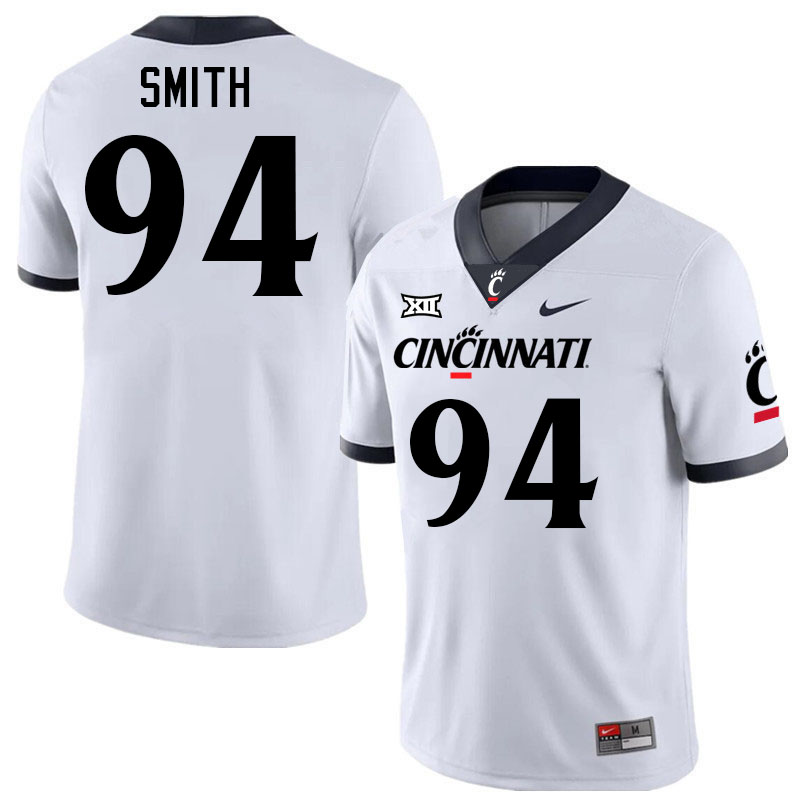 Cincinnati Bearcats #94 Keilan Smith Big 12 Conference College Football Jerseys Stitched Sale-White